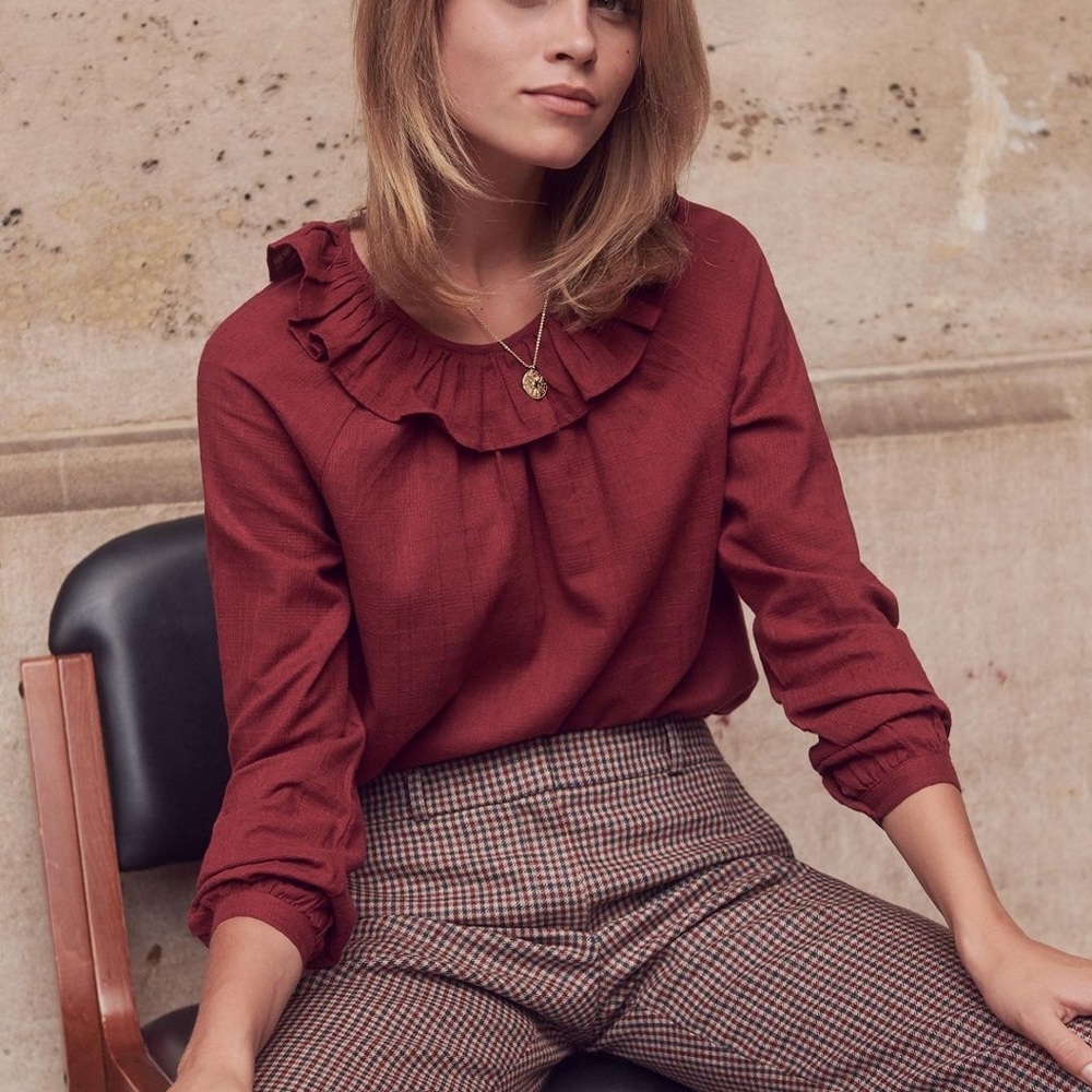 Sézane Celie Blouse, Grape